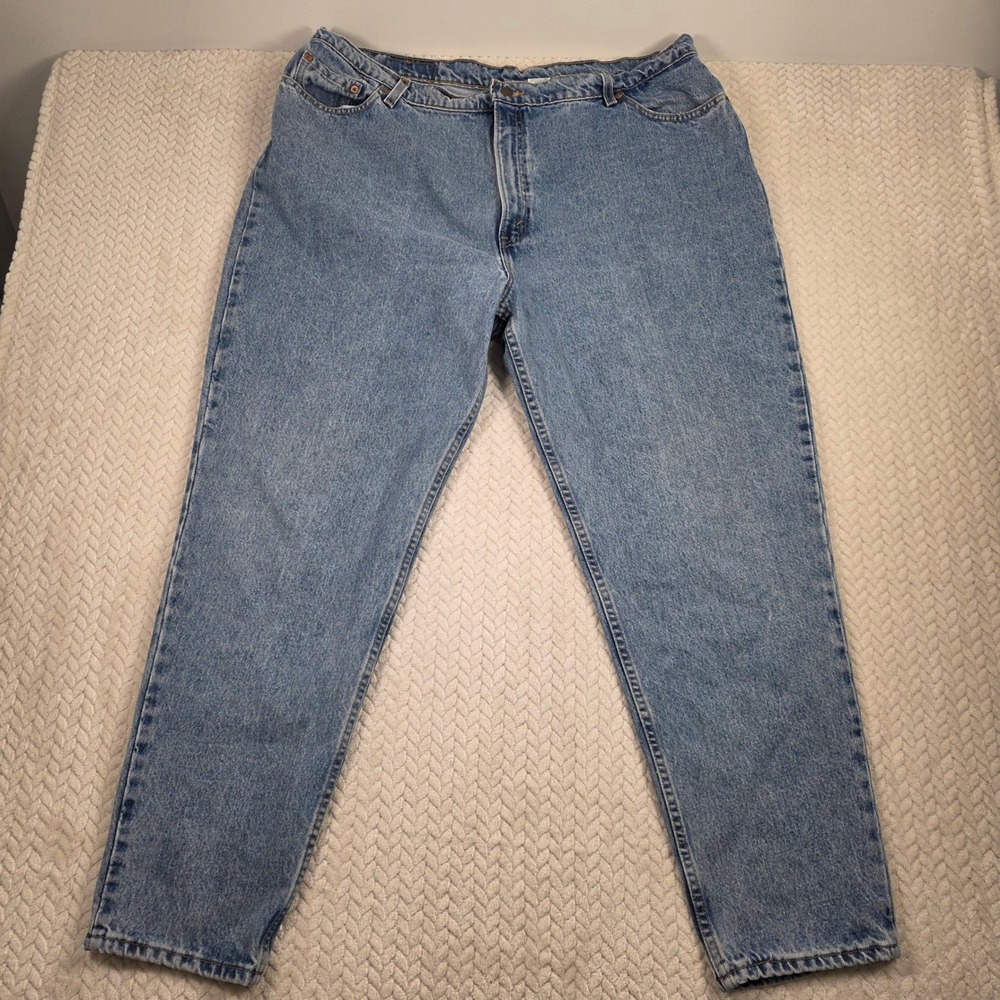 Vintage 90s Levis 522 Tapered Fit Jeans Light Wash Blue‎ High Rise 24 MED USA